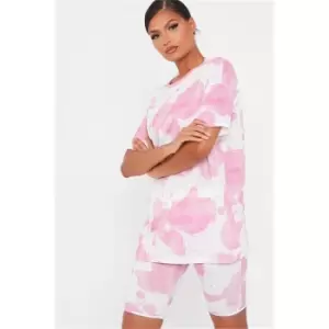 Image of I Saw It First Tie Dye Cycling Short - Pink