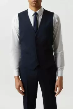 Image of Slim Fit Navy Essential Waistcoat