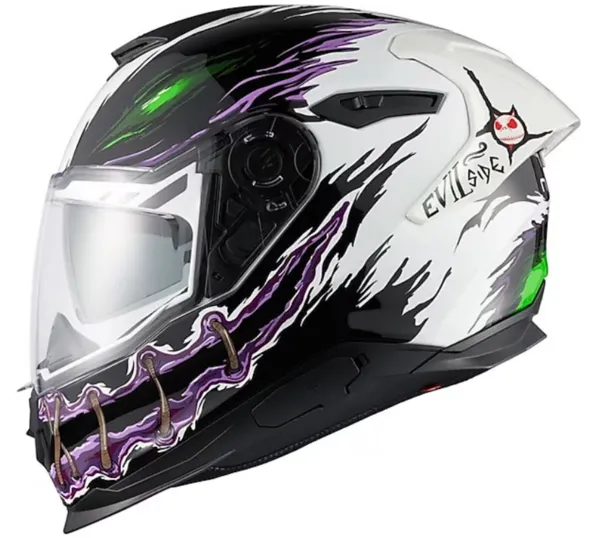 Image of Nexx Y.100R Night Rider White Full Face Helmet Size XS