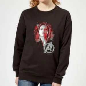 Image of Avengers Endgame Black Widow Brushed Womens Sweatshirt - Black - S