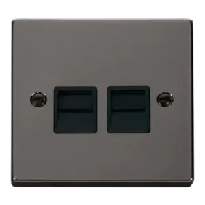 Image of Click Scolmore Deco 2 Gang Secondary Telephone Socket - VPBN126BK
