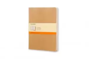 Image of Moleskine Ruled Cahier XL - Kraft Cover (3 Set) by Moleskine