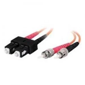 Image of C2G 10m SC/ST LSZH Duplex 62.5/125 Multimode Fibre Patch Cable - Orange