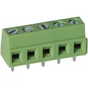 Image of Truconnect - 211836 5.0mm 5 Way Low Profile Rising Clamp Terminal Block