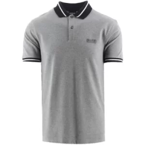 Image of Barbour International Anthracite Marl Wipeout Polo Shirt