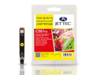 Image of Jet Tec Canon CLI551XL Yellow Ink Cartridge