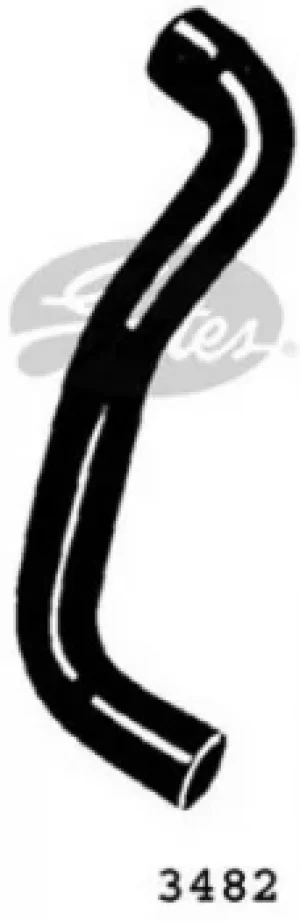 Image of Curved Radiator Hose 405mm X 37 Gates 3482