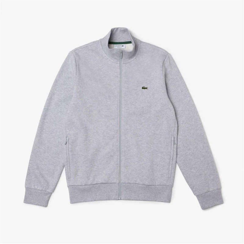 Image of Cotton Blend Track Top with High Neck
