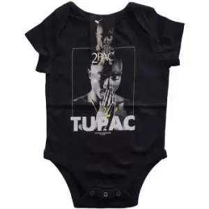 Image of Tupac - Praying Kids 24 Months Baby Grow - Black