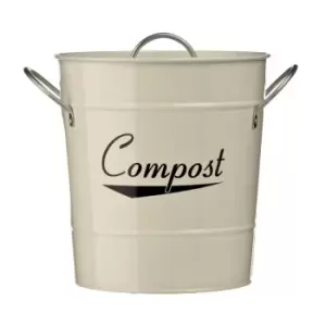 Image of Premier Housewares Compost Bin With Plastic Inner Bucket - Cream