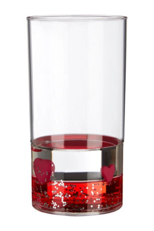 Image of Premier Housewares Acrylic Hearts Tumbler Red