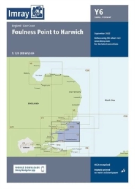 Image of Imray Chart Y6 : Suffolk and Essex Coasts Paperback / softback
