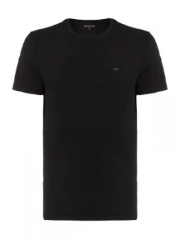 Image of Mens Michael Kors Regular fit sleek MK logo t shirt Black