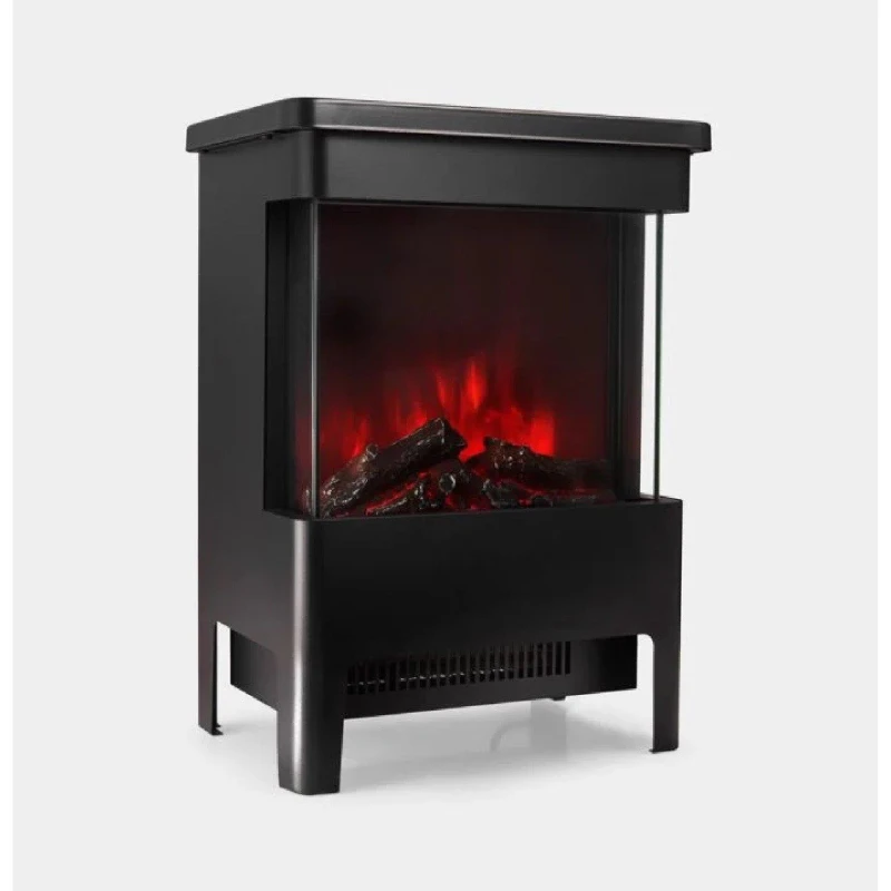 Image of VonHaus 1900W Glass Front Stove Heater Black unisex One Size