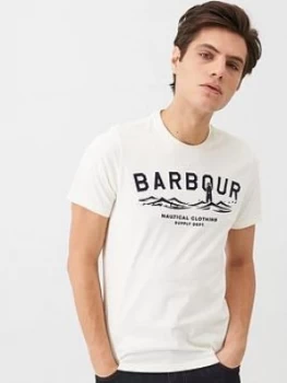 Image of Barbour Graphic T-Shirt - White, Size 2XL, Men