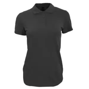 Image of SOLS Womens/Ladies Perfect Pique Short Sleeve Polo Shirt (XL) (Black)