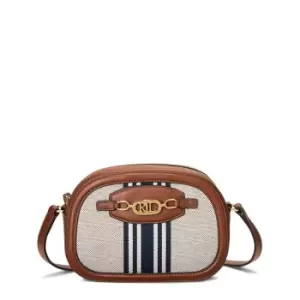 Image of Lauren by Ralph Lauren Velvet Small Tayler Crossbody Bag - Cream