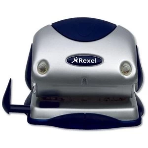 Image of Rexel P215 Light Duty 2-Hole Punch Capacity 15 Sheets Silver/Blue