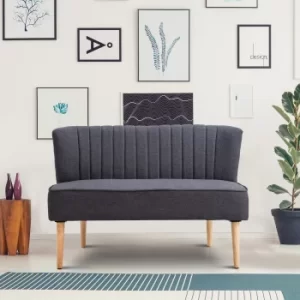 Image of HOMCOM 2 Seater Sofa, Linen-Dark Grey