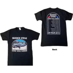 Image of Seasick Steve - Full Colour Sonic Soul Surfer Unisex Medium T-Shirt - Black