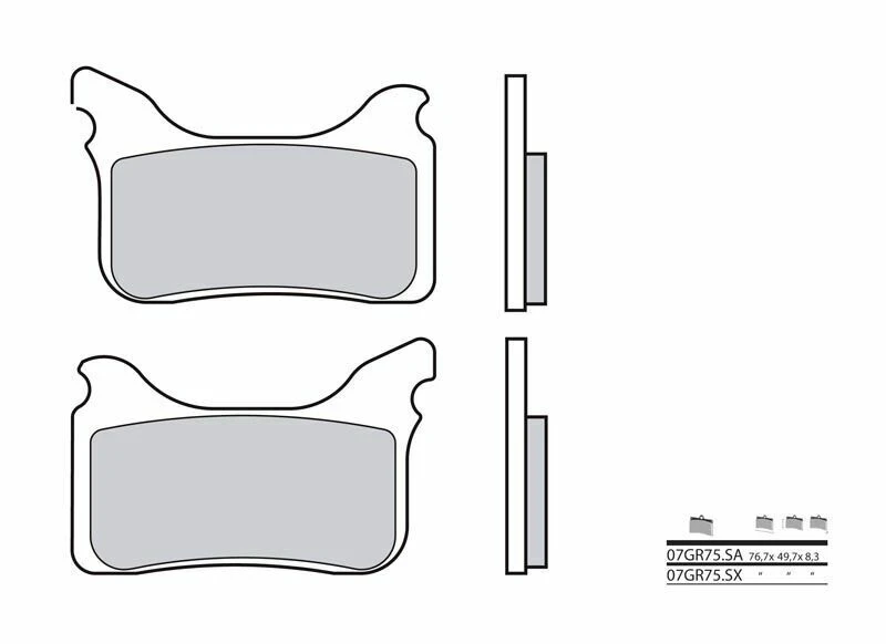 Image of Brembo S.p.A. Off-Road Sintered Metal Brake pads - 07GR75SX