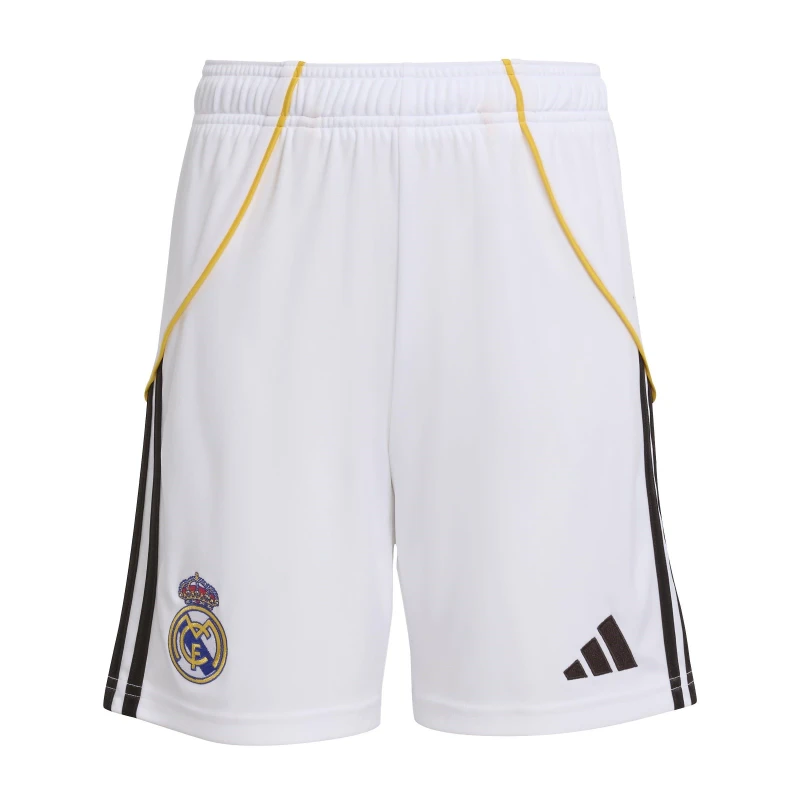 Image of adidas Real Madrid Home Shorts 2025 2026 Juniors White male 9-10 Years
