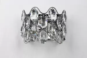 Image of Raina 2 Light Chrome Wall Light