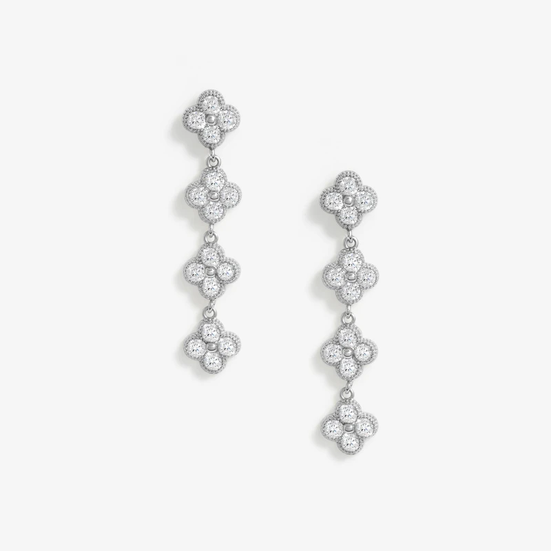 Image of Jon Richard Silver Plated Crystal Bow Earrings Jewellery Sets One Size Silver 70966211000