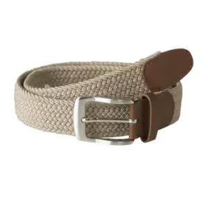 Image of Duke Mens Frank King Size Stretch Braided Belt (2XL) (Stone)