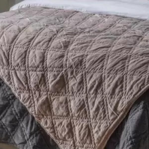 Image of Gallery Interiors Quilted Diamond Blanket Bedspread in Blush