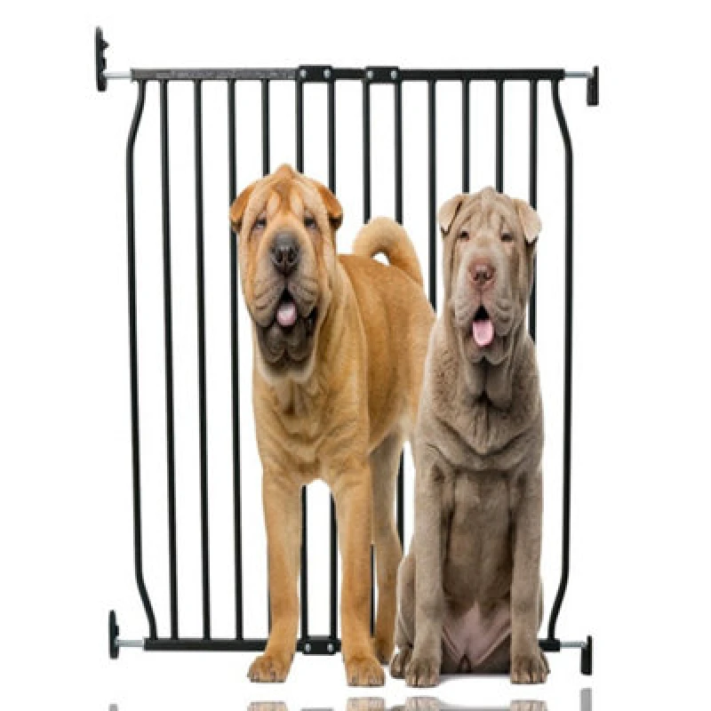 Image of Bettacare Extra Tall Eco Screw Fit Pet Gate, Black, 80Cm - 90Cm, Extra Tall Gate 100Cm In Height, Screw Fitted Dog Gate