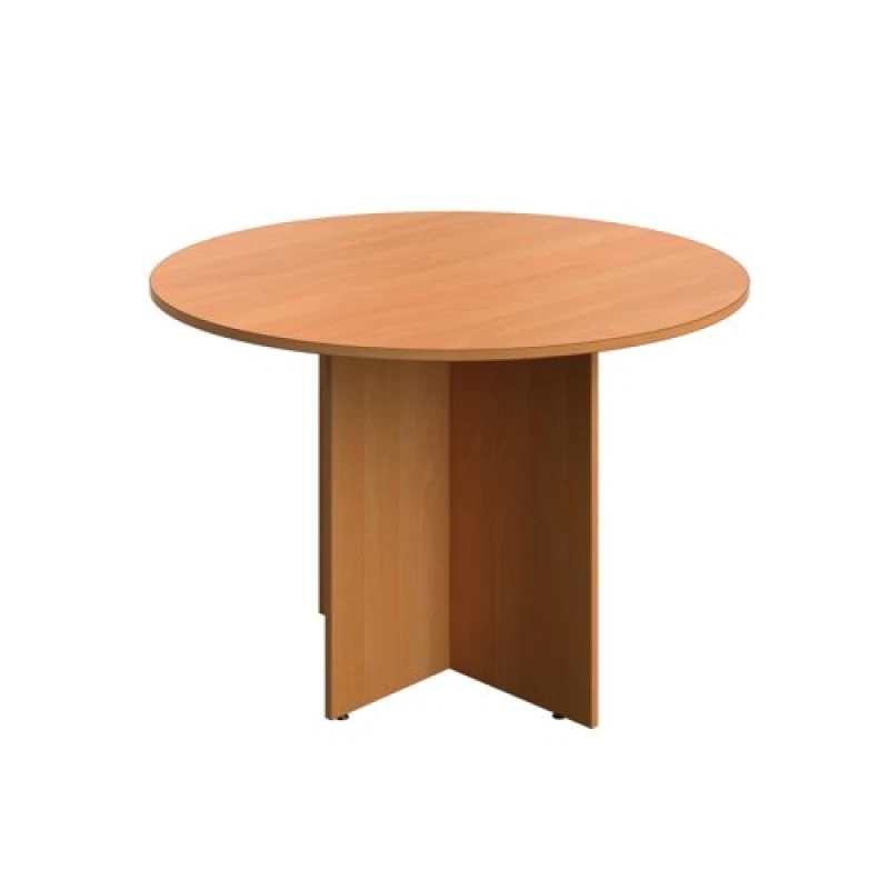 Image of Serrion Leg Round Boardroom Table 100x1100 BCH/Silver KF800243