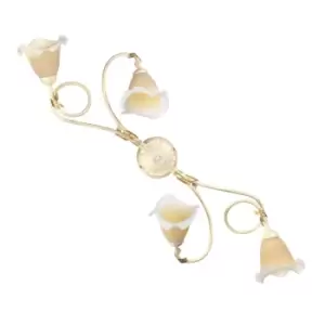 Image of Betty 4 Light Multi Arm Semi Flush Ceiling Lamp, Ivory