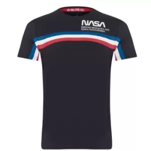Image of Alpha Industries NASA ISS T-Shirt - Blue