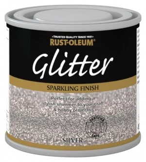 Image of Rust-Oleum Glitter Special Effect Paint 125ml - Silver