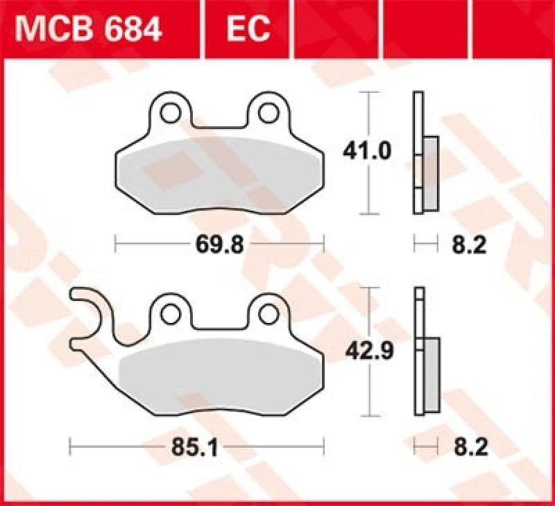 Image of TRW Lucas Brake pad MCB684