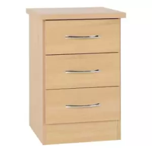 Image of Seconique Nevada 3 Drawer Bedside - Sonoma Oak Effect