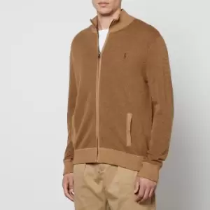 Image of Polo Ralph Lauren Mens Full-Zip Jumper - Camel/Brown Combo - L