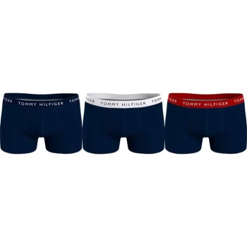 Image of Tommy Bodywear 3 Pack Trunks - Navy WB