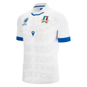 Image of Macron Italy Rugby Away Shirt 2023 2024 Adults - White