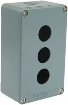 Image of Schneider Electric Blue Metal Harmony XAP Push Button Enclosure - 3 Hole 22mm Diameter