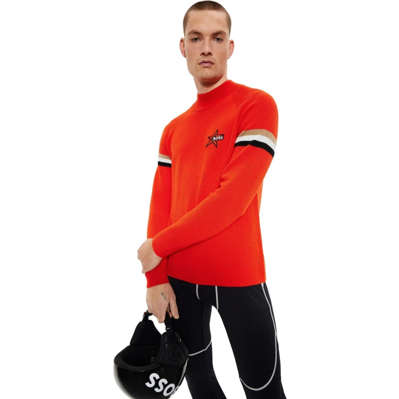 Image of Boss Mens Ski Midlayers Bright Orange male M