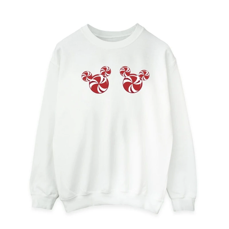 Image of Disney Men Mickey Mouse Candies Sweatshirt in White Size: Small White S Male 5063376835206