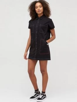 Image of Vans Thread It Shirt Dress - Black, Size S, Women