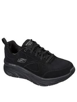 Image of Skechers D Lux Walker Trainers - Black, Size 8, Women