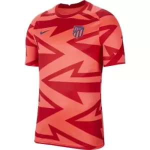 Image of Nike Atletico Madrid Pre Match Shirt 2021 2022 Mens - Orange
