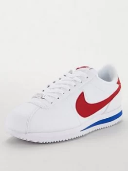 Image of Nike Cortez Basic Leather - White/Red/Blue