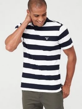 Image of Barbour Large Stripe T-Shirt - Navy