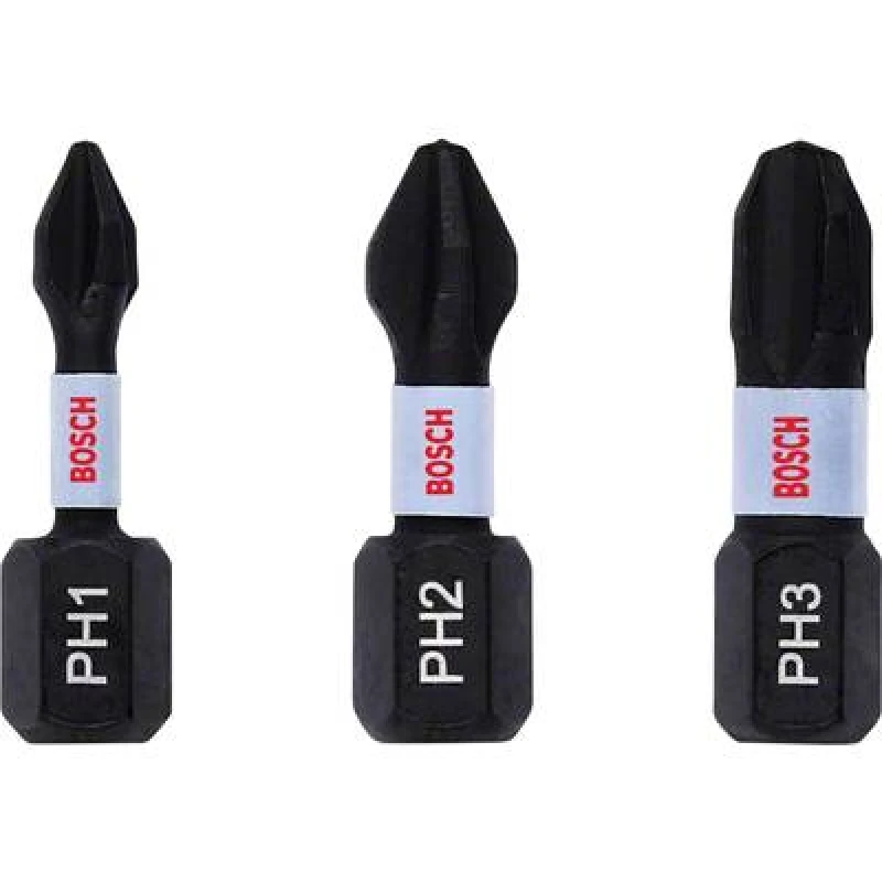 Image of Bosch Accessories Bosch Accessories Bosch Power Tools 2608522470 Philips bit 3 Piece Phillips 2608522470