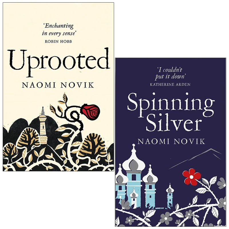 Image of Naomi Novik 2 Book Set Uprooted And Spinning Silver Paperback Fantasy Epic Duology Naomi Novik Books